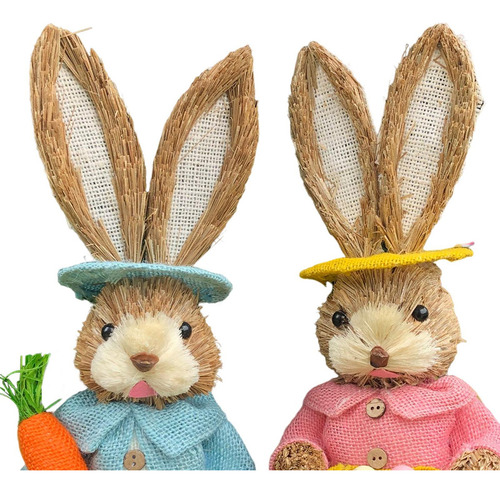 4 Piezas De Pie De Pascua Figurita Muñeca 35cm Adornos