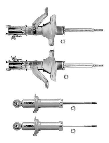 4 Amortiguadores Cartek Del/tras Honda Civic 2003-2005