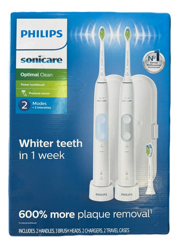 Cepillo Eléctrico Philips Sonicare Pack X2 Blanco Hx6829/72