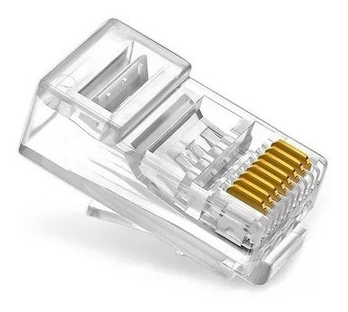 Red Conector Rj45 Pasante Cat5e Pack De 50 Piezas Otiesca