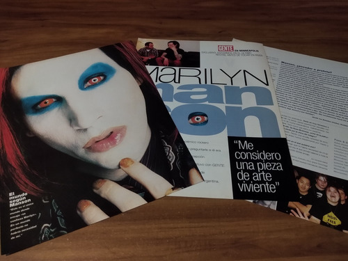 (n155) Marilyn Manson * Clippings Revista 3 Pgs * 1999