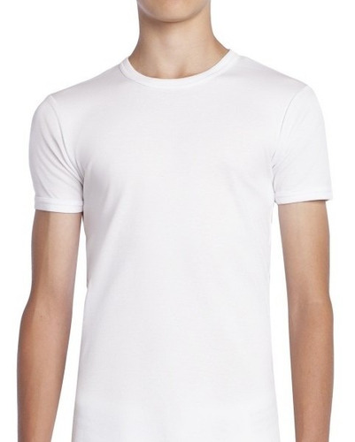 Camiseta Manga Corta Blanca Algodón  Desde Talla 5 Hasta Xxl