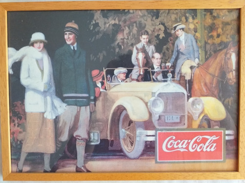 Cuadro Vintage Publicidad Coca Cola Años 1920 31x23cm Excent