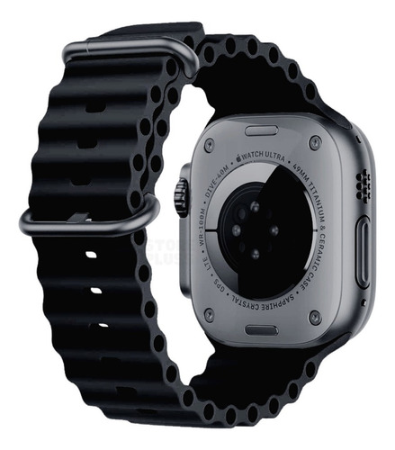 Pulsera Ocean para Apple Smartwatch Ultra de 49 mm, color negro, color negro