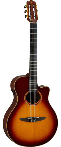 Guitarra Electroacústica Yamaha Ntx3bs Nylon Estuche Ligero Color Marrón Material Del Diapasón Ébano Orientación De La Mano Diestro