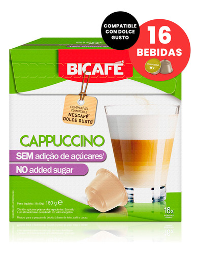 Cápsulas Café Bicafé Cappuccino Sin Azúcar Universo Binario