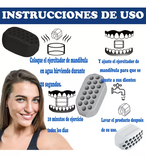 Es Esto Lo Nuevo de Ejercitador de mandíbula para hombres y mujeres, 1  pieza de silicona para mandíbula, cara y cuello para principiantes ??