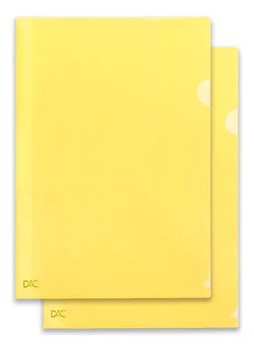 Pacote Pasta L Folhas A4 Oficio Organizadora Projeto 20 Unid Cor Amarelo