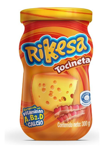 Rikesa Queso Cheddar Sabor A Tocineta 300gr Pack 2und