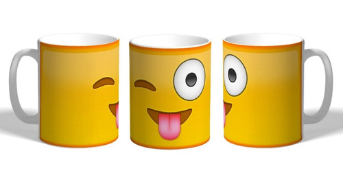 Taza Emoticón Guiño Con Lengua Fuera