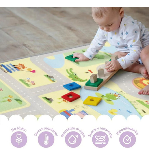 Eckhert Kids Tapete De Juego Para Bebé Doble Vis 1 Pz