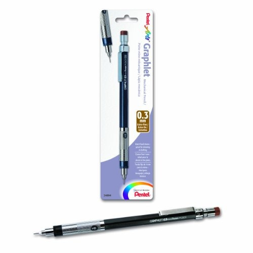 Pentel Arts 0.03mm Graphlet Lápiz De Dibujo Mecánico, Tapa