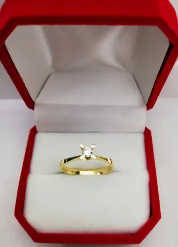 Anillo Compromiso Oro 18 Kilates Diamante De 0.14 Ct. Env o gratis