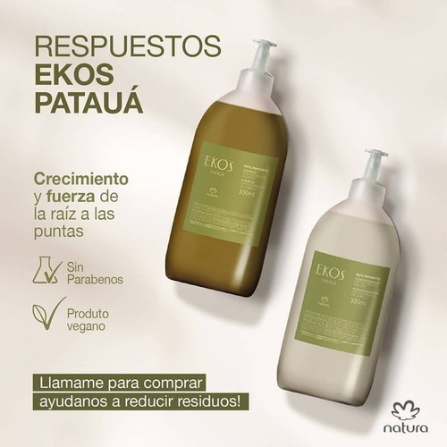 Ekos Patauá Repuesto - Shampoo 300ml + Acondicionador 300 Ml