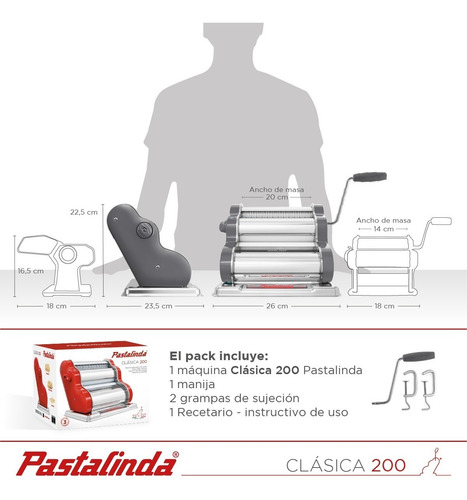 Imagen 9 de 10 de Pastalinda Máquina Clásica 200 Gris