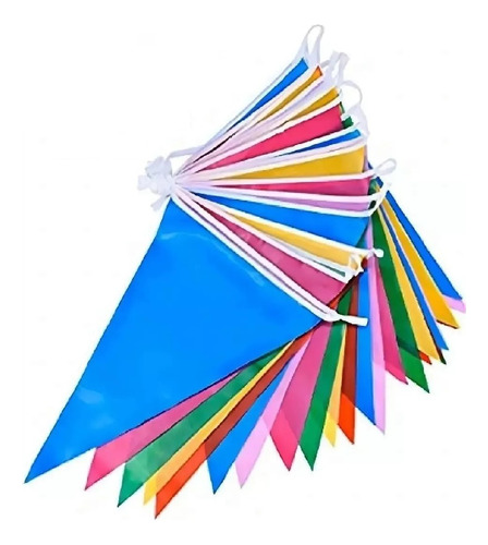 Decoración Banderín Multicolor Plástico Colores 80m Fiesta