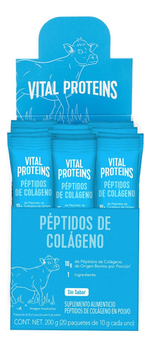 Caixa de peptídeos de colágeno Vital Proteins C/20 saquetas de 10 g