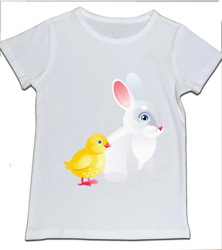 Camiseta Niño Pollo Y Conejo