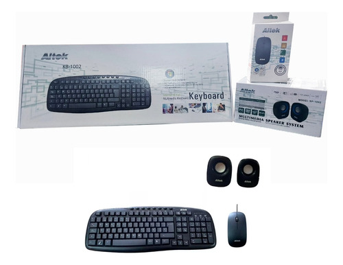 Kit Teclado Mouse Parlantes Altek