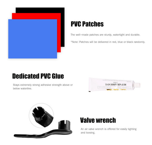 Kit De Reparación De Sup Con Parches De Pvc Y Pegamento Para