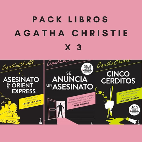 Pack Agatha Christie 3 Libros- Orient +cerditos+ Anuncia -pd