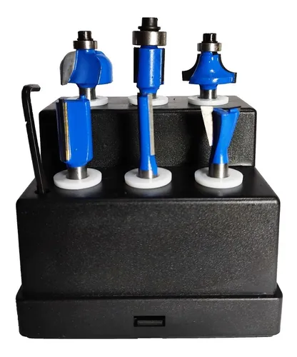 Juego Set De Fresas Kit Router Para Madera 6 Pz 1/4 Guiller