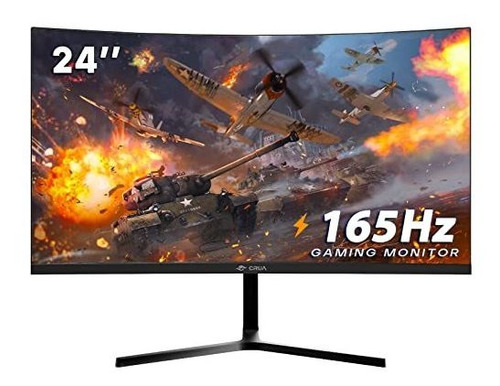 Monitor Curvo Para Juegos Crua De 24 Pulgadas, 144 Hz/165 Hz