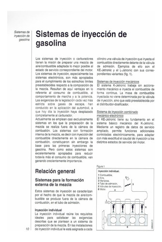Manual Sistemas Inyección de Gasolina Ke-jetronic Control del motor Bosch en Español tapa blanda