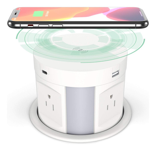 Toma De Corriente Automática Ocultable 4 Salidas 2 Usb A C B