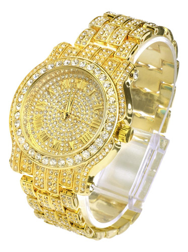 Reloj Techno Pave Iced Out - Dorado