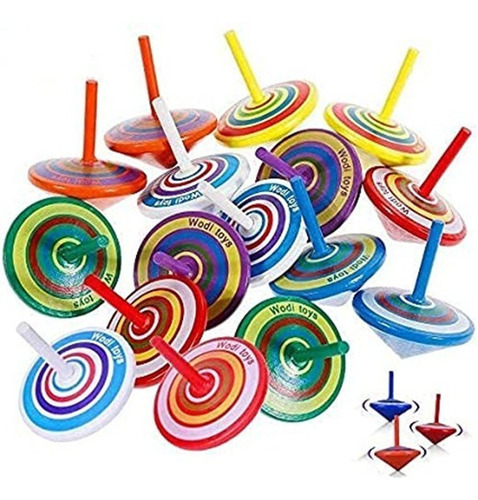 30 Piece Wooden Gyroscope Children's Gyro Toy