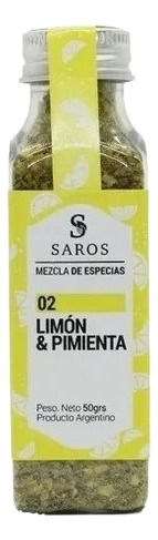Mezcla De Especias Saros Limón & Pimienta (02) De 50g