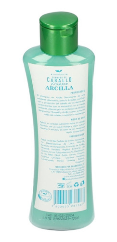 Imagen 2 de 4 de Shampoo Caballo Minoxidil Bergamota Biotina Sin Sal /sar