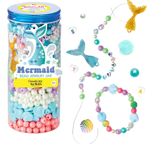 Tarro De Joyeria Creativity For Kids Con Cuentas De Sirena: