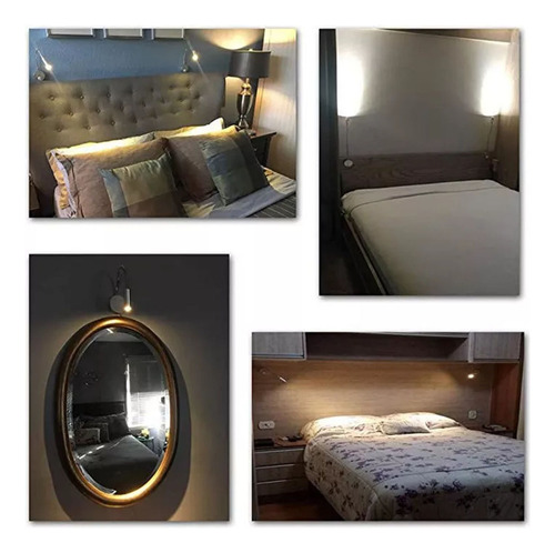 1 X Arandela Led Bed Cabecera Bivolt, Ideal For Reading