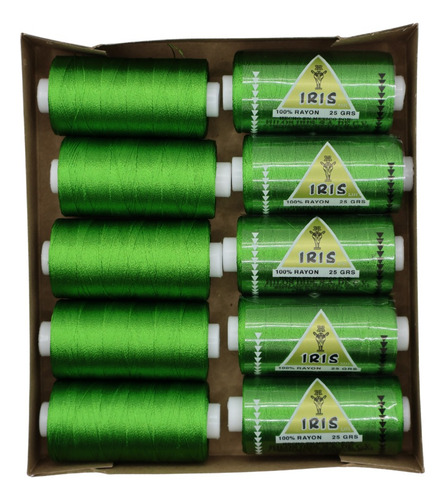 Caja Seda Amarilla Hilosiris (caja Con 10 Tubos De 25gr C/u) 925