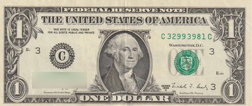 Cédula De 1 Dólar Americano De 1988 - A (Usado)