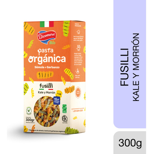 Pasta Fusilli Organico Tricolor - Dicomere