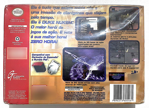 Duke Nukem Zero Hour Lacrado Nintendo 64. (Usado)