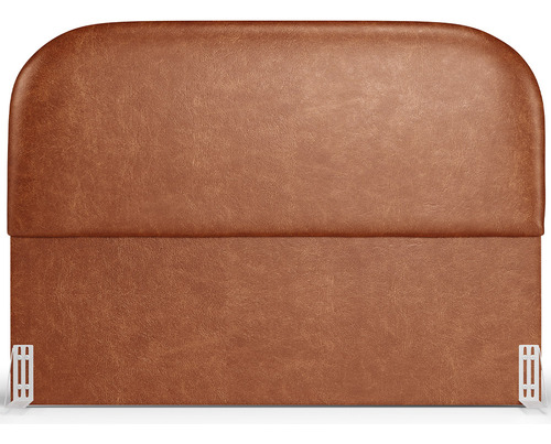 Cabeceira Cama Box 140 Lanna Puff Recamier Doha Couro Camel