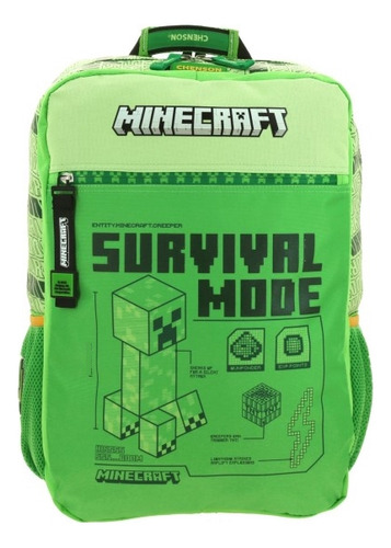 Mochila Escolar Grande Chenson Minecraft Mc66398-g