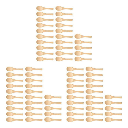 75 Cucharas De Madera Hechas A Mano For Helado, Mermelada D