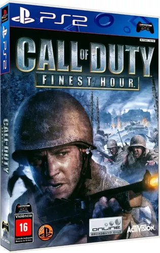 Jogo Novo Mídia Física Call Of Duty Finest Hour Original Ps2 em