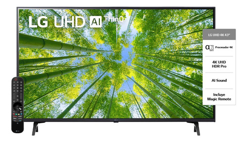 Imagen 1 de 7 de LG Uhd 43'' Uq8050 Smart Tv Con Thinq Ai