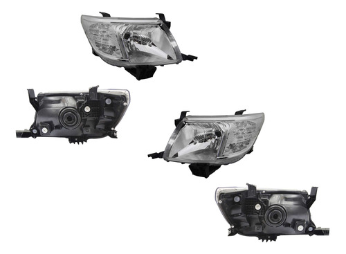 Par Faros Hilux 2012-2013-2014-2015 Fondo Cromado Opt