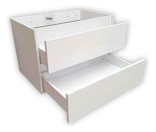 Mueble Para Lavamanos Blanco Alto Brillo De 70 Cm 