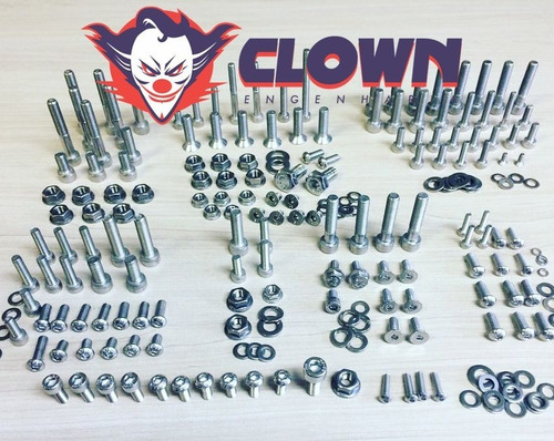 Clown Kit 259 Parafusos Dt200 Aço Inox Allen Chassi Inteiro