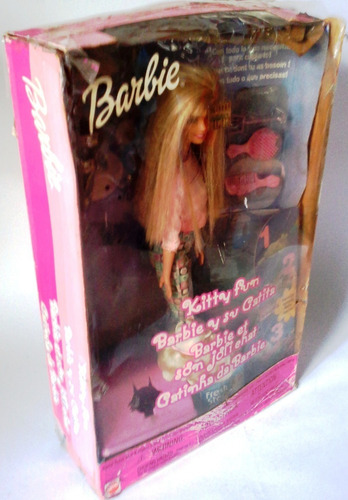 Imagen 6 de 8 de Muñeca Barbie Y Su Gatita Kitty Fun En Su Caja Original 2000