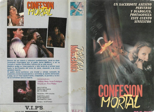 Confesion Mortal Vhs Pete Walker Anthony Sharp 1976 Terror
