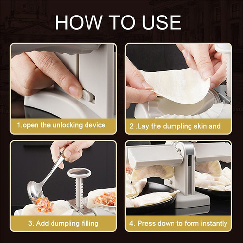 J Molde De Dumpling De Doble Cabeza Diy Burrito Wonton Mold